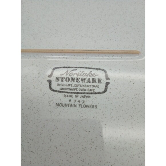 Vtg Noritake Botanical Mountain Flowers Oval Serving Platter Speckled 8343 - Picture 6 of 8